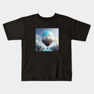 Air Balloon Aircraft Wings Vintage Travel Since Kids T-Shirt